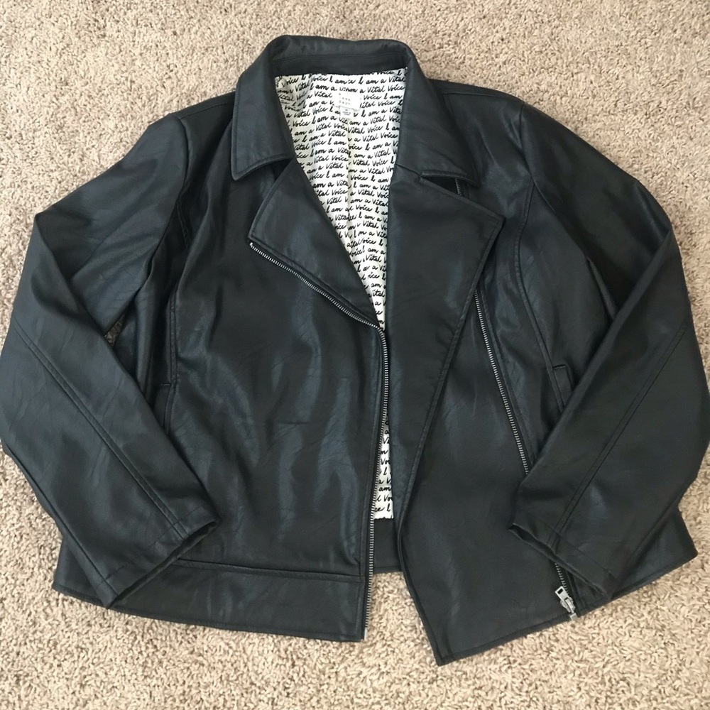 Faux leather jacket